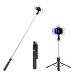 MYKOMI Selfie Stick with Fill Light, 67 inch Extendable and Portable Stable Selfie Stick Tripod with Wireless Remote Shutter Compatible with iPhone Android Smartphone for Video Recording, Photo