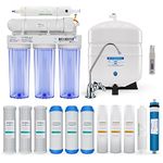 Max Water 5 Stage 50 GPD (Gallon Per Day) RO (Reverse Osmosis) Standard Water Filtration System + Faucet + Heavy Duty Tank + Replacement Filter Cartridge + TDS Meter - Under-Sink/Wall Mount