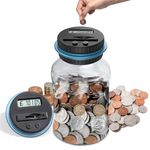 Savings Money Box, 1.8L Digital Piggy Bank ​with LCD Display and Large Capacity, Automatic Coin Counting Jar Money Box for Kids Adult Boys Girls as Gift on Christmas, Birthday, New Year's day