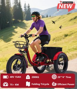 NOMIGO Electric Tricycle 48V – 20x4.0 Fat Tire Adult E-Trike
