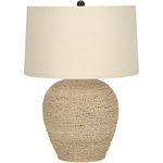 Monarch Specialties I 9713 LightingTable Lamp, Rattan, Beige Shade, Transitional