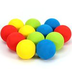 Pllieay 12PCS Soft Foam Balls, 42mm(1.65inch) Lightweight Play Ball Assorted Colors Sponge Balls for Crafts Birthday Party Favors Bag Gifts Fillers