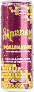 Siponey Pollinator, Non-Alcoholic Smash Cocktail, Drink Mixer, Made With All Real Ingredients, Mocktail, Ready to Drink, RTD, 6 Pack