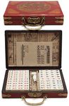 Roloiki Chinese Numbered Mahjong Set 144 Tiles Mah-Jong Set Portable Chinese Toy with Box