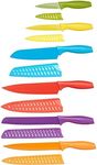 Amazon Basics 12-Piece Color-Coded Kitchen Knife Set, 6 Knives with 6 Blade Guards