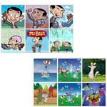 TodFod Wooden Jigsaw Puzzles Toy for Kids & Children 54 Pieces 6 in 1 Age 3+ Jigsaw Puzzles Educational Toy for Cognitive Development Anime Cartoon Characters (Set of 2) (Mr. Bean & Oggy)