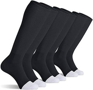 CELERSPORT 3 Pack Baseball Soccer Softball Socks For Youth Kids Men Women Multi-sport Tube Socks Black Small