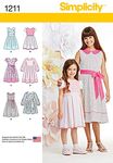 Simplicity Sewing Pattern 1211: Child's and Girls' Dress in Two Lengths, Size, Paper, White, HH (3-4-5-6)