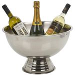 Large Stainless Steel Party Bowl Metal Champagne Wine Beer Ice Bucket Cooler Tub