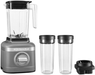 KitchenAid K150 3 Speed Ice Crushing Blender with 2 Personal Blender Jars, Matte Charcoal Grey, KSB1332DG