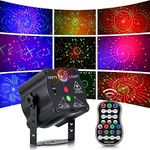 Rechargeable Cordless Disco Lights Party Lights, Sound Activated Strobe Lights Stage Effects for Home,DJ Light for Kids Parties Christmas Birthday KTV Bar Indoor Projector, 60 Patterns with Control