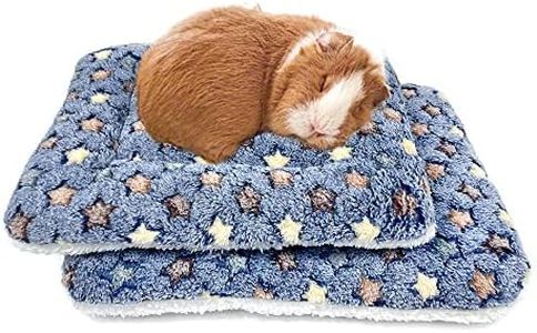 Amakunft 2 Pcs Guinea Pig Bed Mat Washable, Rabbit Winter Bed Pad for Indoor, Warm Small Animal Bed Mattres, Fleece Sleeping Pad for Bunny, Rat, Hedgehog, Sugar Glider, Chinchilla