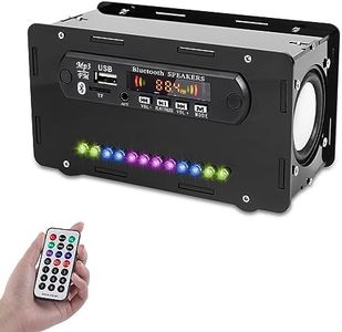 DONGKER DIY Electronic Soldering Kit Bluetooth Speaker Kit with FM Radio, Mini Home Stereo Sound Amplifier with LED Indicator Light, DIY Radio Kits, Speaker Box with Remote Control