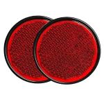 GadiParts Bike Universal Pack of 2Peaces 2inch Round Reflectors Red Compatible with RE Thunderbird 350 Type 1