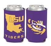 WinCraft NCAA Louisiana State University LSU Tigers 1 Pack 12 oz. 2-Sided Can Cooler