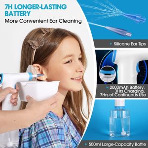 KAUGIC Electric Ear Wax Removal Kit – Water Powered Cleaner, 4 Modes, 10 Tips