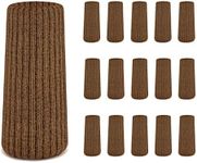 16 Pcs Brown Premium Chair Leg Protectors for Hardwood Floors - High Elastic Chair Leg Socks - Very Easy to Put on Furniture Leg Covers - Chair Feet Floor Protector for Furniture Legs - Chair Booties