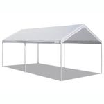 Caravan Canopy Domain 10 x 20 Foot Straight Leg Instant Canopy Tent Set, White