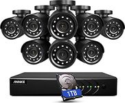 [NEW AHD-720P] Sannce 8CH AHD 720P DVR 1080P NVR Security Camera System & 1TB Hard Drive + 8HD 1280x720 Outdoor CCTV Bullet Cameras(1.0 Mega-Pixels, P2P Technology, Motion Detection & Alarm Push, IP66 Weather-Proof Metal Housing)