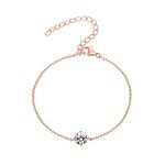 PAVOI 14K Gold Plated 925 Sterling Silver Cubic Zirconia Solitaire Diamond Bracelet | Bridesmaid Bracelets | Rose Gold Bracelets for Women