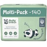 Mama Bamboo Soft, Breathable, Sustainable Bamboo Nappies (Size 1 - Newborn Baby x 140 Nappies)