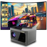 4k Projector, HINISO Projector 13000 Lumens(UPGRADED), Wifi 6, Bluetooth, Autofocus/keystone,Native 1080P Portable Projector, Fully Sealed Engine Technology, Home Projector for TV/Phone, Laptop/PC,USB