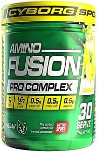 CYBORG SPORT- AMINO FUSION - Lemonade Flavour - 30 Serves -10.1g Amino Acids per serve - Intra-Workout Blend : EAA BCAA | Beta Alanine | Carnitine | L-Citrulline | Arginine - Performance and Recovery