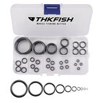 THKFISH Fishing Rod Repair Kit Fishing Rod Eye Repair kit Fishing Rod Guide Repair Kit Fishing Rod Guide Ring Rod Ceramic Guides Ring 40Pcs