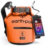 Earth Pak Waterproof Dry Bag with Zippered Pocket - Waterproof Dry Bag Backpack Keeps Gear Dry for Boating, Camping, Fishing, Beach Drybag, Kayak Accessories - Dry Bags Waterproof with Phone Case