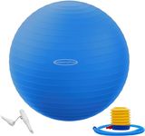 BalanceFrom Anti-Burst, Slip Resistant Exercise Ball - Yoga, Fitness, Birthing Ball with Quick Pump, 2,000-Pound Capacity (68-75cm, XL, Blue)