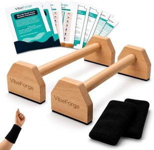 ProGrip Wooden Parallettes - Non-Slip Handstand Bars for Calisthenics