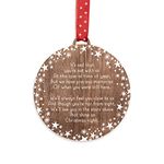 Memorial bauble ornament | in memory remembrance of a loved one Christmas tree decoration | xmas trees rustic wooden decorations | for mum dad son daughter baby pet