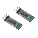 AEDIKO 2pcs HC-05 Wireless Bluetooth RF Transceiver Master Slave Integrated Bluetooth Module 6 Pin Wireless Serial Port Communication BT Module