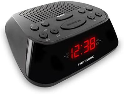 Metronic 477003 FM Radio Alarm Clock with Dual Alarm Black