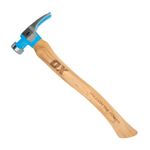 OX Tools Pro Series 18oz California Framing Hammer Straight Claw Milled Face Magnetic Nail Starter Curved Axe Handle Hickory Wood Handle Carpenter Hammer OX-P083318