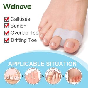 Welnove Bunion Corrector Toe Separators, 12-Pack – 2-Loop, White