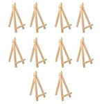 Buzz Cool Wooden Easel Stand | Display Tabletop Tripod Stand for Mini Canvas, Art Decoration | Small Easel Stand for Artists Photos Card Wedding Decoration | 6 inch, 10pcs