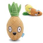 Barkbox 2 in 1 Interactive Plush Dog Toy - Rip and Reveal Toy for Dogs and Puppies - Stimulating Squeaky Pet Toys | Penny Pineapple (Small)