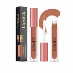 Asmee Liquid Matte Lipstick, Long-Lasting 12-Hour Wear, 100% Vegan, FDA Approved, Cruelty-Free, Paraben-Free with Vitamin E (4ML) (Tropical Hibiscus)