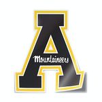 Appalachian State Sticker AppState Mountaineers A Black and Yellow Logo Heavy-Duty Waterproof Decal for Cars, Windows, Laptops, Water Bottles, and Coolers