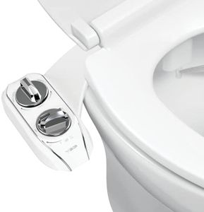 LUXE Bidet NEO 185 Plus – Next-Generation Bidet Toilet Seat Attachment with Innovative EZ-Lift Hinges, Dual Nozzles, and 360° Self-Cleaning Mode (Chrome)