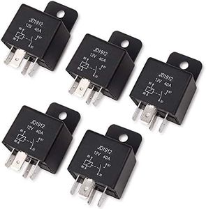 JD1912 Automotive Relay 4-Pin 40A 12V SPDT Car Truck Van Motorcycle Boat Relay，5 Pack