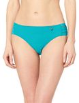 Body Glove Women's Smoothies Nuevo Contempo Solid Full Coverage Bikini Bottom Swimsuit, Freshwater, X-Large Petite