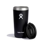 HYDRO FLASK - All Around Tumbler 355 ml (12 oz) with Closable Spill Proof Press-In Lid - Stainless Steel Double Wall Vacuum Insulated - BPA-Free - Black