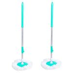 Milton Two 360 Degree Spin Mop Stick Rod with 2 Microfiber Refill | Standing Magic Pocha with Easy Grip Handle for Floor Cleaning Supplies Product for Home, Office (Mop)-SG