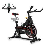 JLL IC300 Pro Exercise Bike for Home Use, Direct Belt Driven with 20kg Flywheel, Magnetic Resistance, 3-Piece Crank, Stationary Bike with LCD Monitor, Heart Rate Sensors, Indoor Cycling Bike