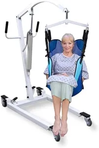 Vive Hydraulic Patient Lift for Home Use with Sling - Portable, Medical Patient Transfer Lift System - Sit to Stand Lift Assist for Elderly - Floor & Fall Elderly Lift - for Car, Wheelchair & Bed