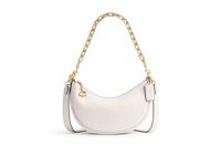 COACH Glovetanned Leather Mira Shoulder Bag with Chain, Chalk, One Size