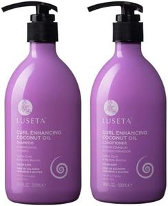 Luseta Curly Hair Shampoo & Conditioner Set with Coconut Oil, Unlimited Bounce and Definition for wavy and Coily hair, Reduce Frizz and Repair Dry Hair, for All Curl Types Sulfate Free 16.9Fl oz × 2