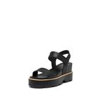 SOREL Women's Joanie IV Y Strap Wedge Sandals - Black, Sea Salt - Size 8.5